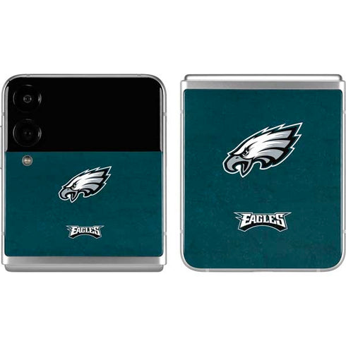 NFL Philadelphia Eagles Distressed Galaxy Z Flip4 5G Skin